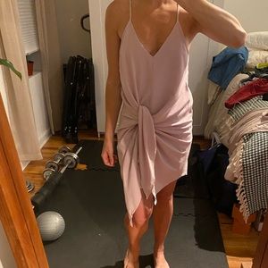 Flattering pale lavender/pink wrap dress, size small, from Williamsburg boutique